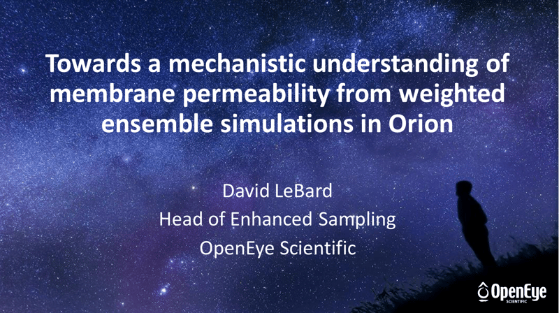 Webinar: Passive Permeability from Weighted Ensemble Simulations