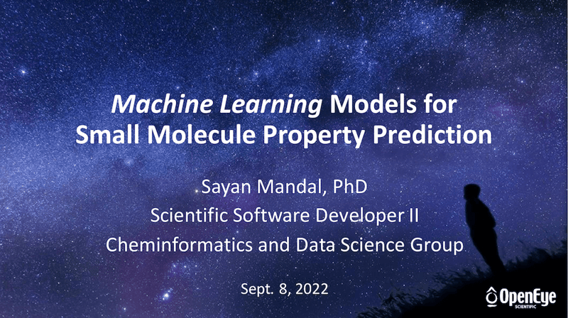 Webinar: Machine Learning Model Building for Molecule Property Prediction